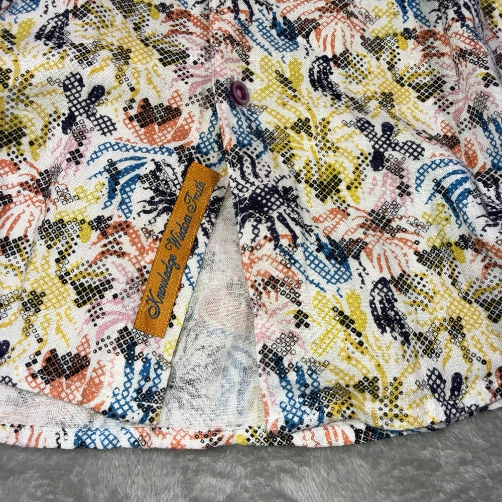 Robert Graham Linen Blend Men's Small Multicolor Short Sleeve Classic - Picture 5 of 8